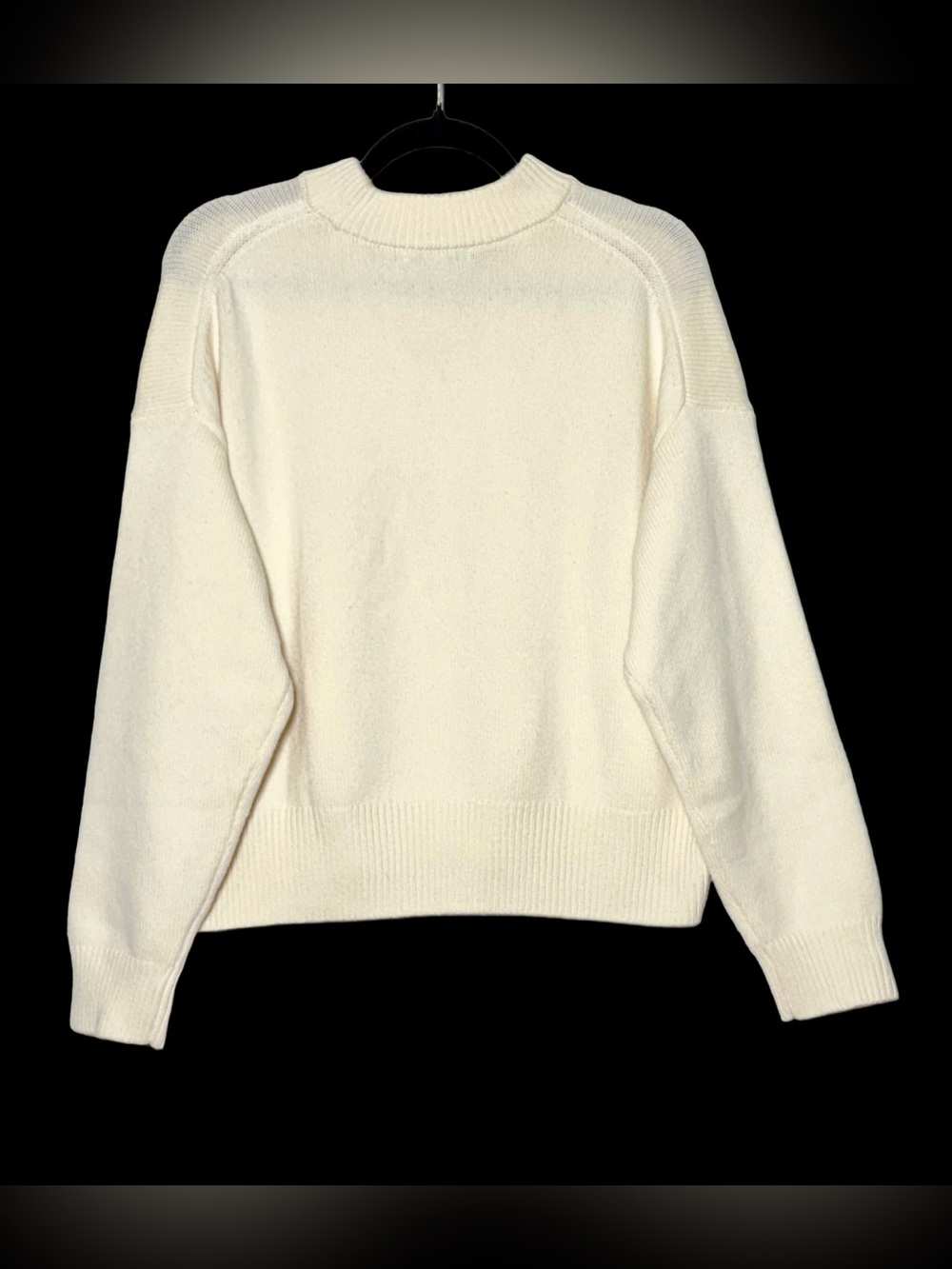 NWT Madewell Wool & Cashmere Boxy Crewneck Sweater in Heather Cloud, NT602, M - Picture 8 of 16